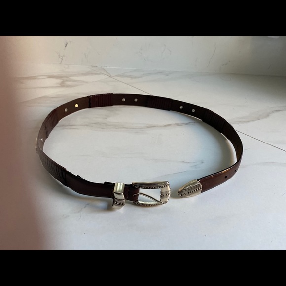 ❌SOLD❌Brighton Brown Leather Belt Mens sze 34 98057 Conchos Silver Tone - Picture 5 of 15
